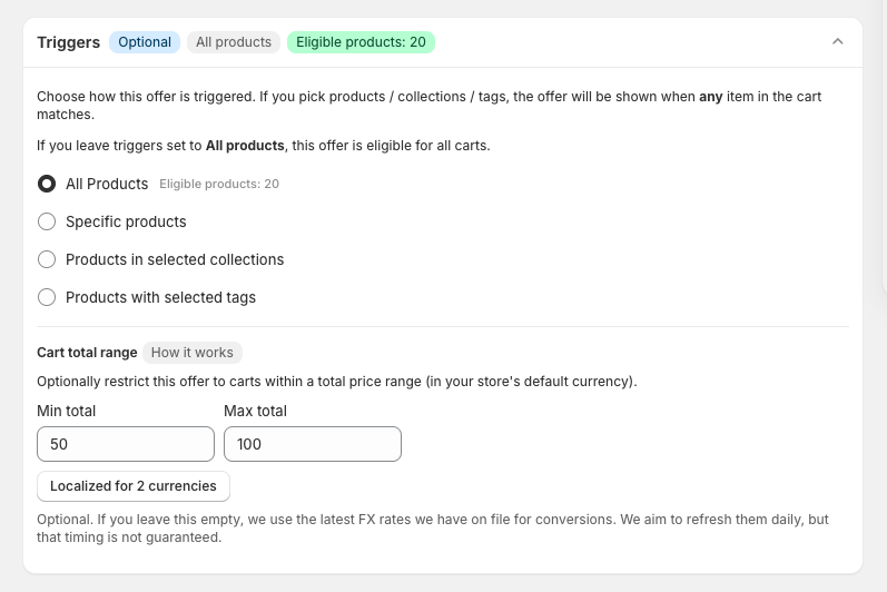 Offer builder
