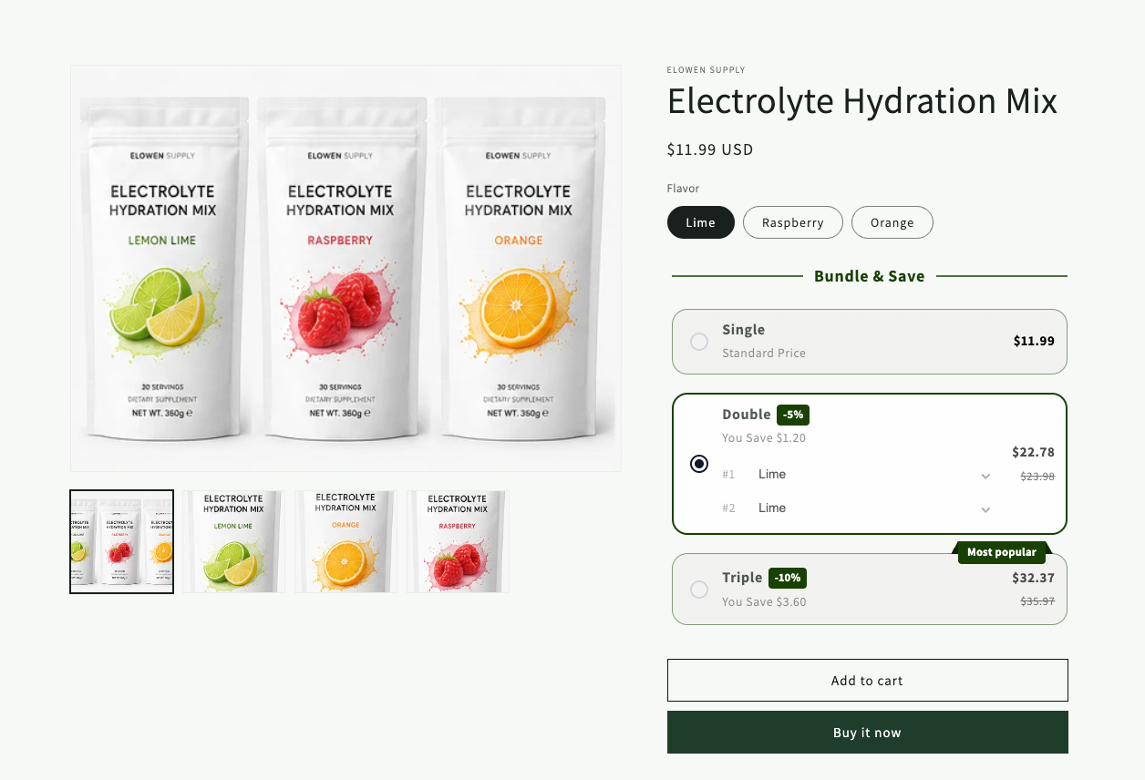 Cart widget example 6